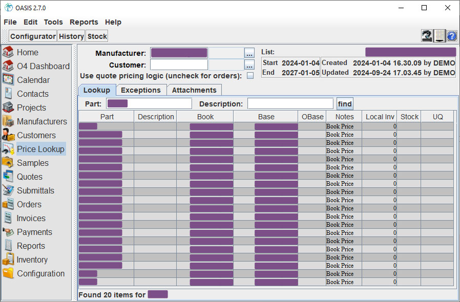 OASIS Desktop Bid Board